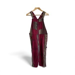 Bohemian Art Teacher Art To Wear Colorful Patchwork Overalls M-L Pockets Flowy